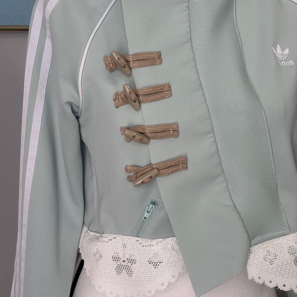 Adidas Women's Mint Bomber Jacket with Lace Trim - Picture 8 of 13